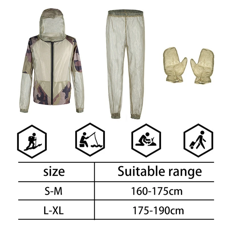 Mesh Anti-Bee Suit Outdoor Wild Fishing Adventure Insect-Proof Clothing Set Camping Hiking Anti-Mosquito Bite
Mesh Anti-Bee Suit Outdoor Wild Fishing Adventure Insect-Proof Clothing Set Camping Hiking Anti-Mosquito Bite