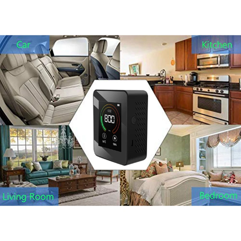 CO2 Meter CO2 Sensor Air Quality Tester Temperature Humidity Measuring Device Carbon Dioxide Monitor Gas Detector 
CO2 Meter CO2 Sensor Air Quality Tester Temperature Humidity Measuring Device Carbon Dioxide Monitor Gas Detector