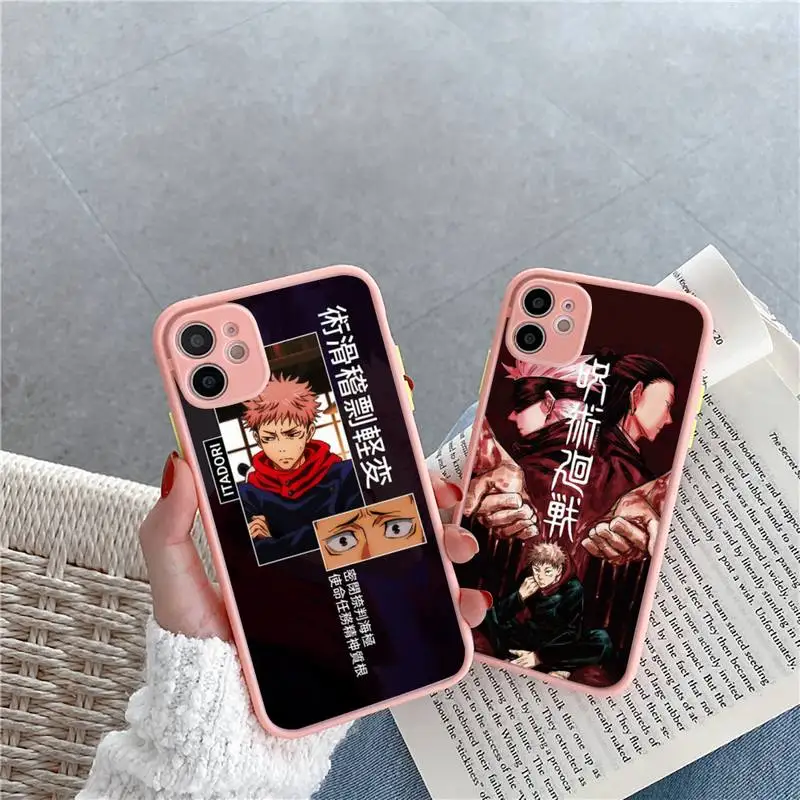 Jujutsu Kaisen Phone Case For iPhone 12 11 Mini Pro XR XS Max 7 8 Plus X Matte transparent Pink Back Cover
Jujutsu Kaisen Phone Case For iPhone 12 11 Mini Pro XR XS Max 7 8 Plus X Matte transparent Pink Back Cover