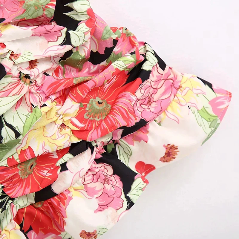 HiloRill Women Chic Bodycon Mini Dresses Vintage Floral Print Ruffle Party Dress Puff Short Sleeve Summer Dress Boho Sundress
HiloRill Women Chic Bodycon Mini Dresses Vintage Floral Print Ruffle Party Dress Puff Short Sleeve Summer Dress Boho Sundress