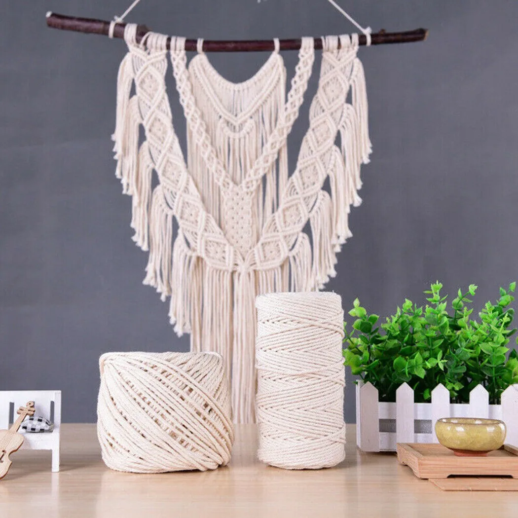 3mmX200m Natural Beige White Cotton Twisted Cord Rope DIY Home Textile Craft Macrame String Handmade Decorative Accessories
3mmX200m Natural Beige White Cotton Twisted Cord Rope DIY Home Textile Craft Macrame String Handmade Decorative Accessories