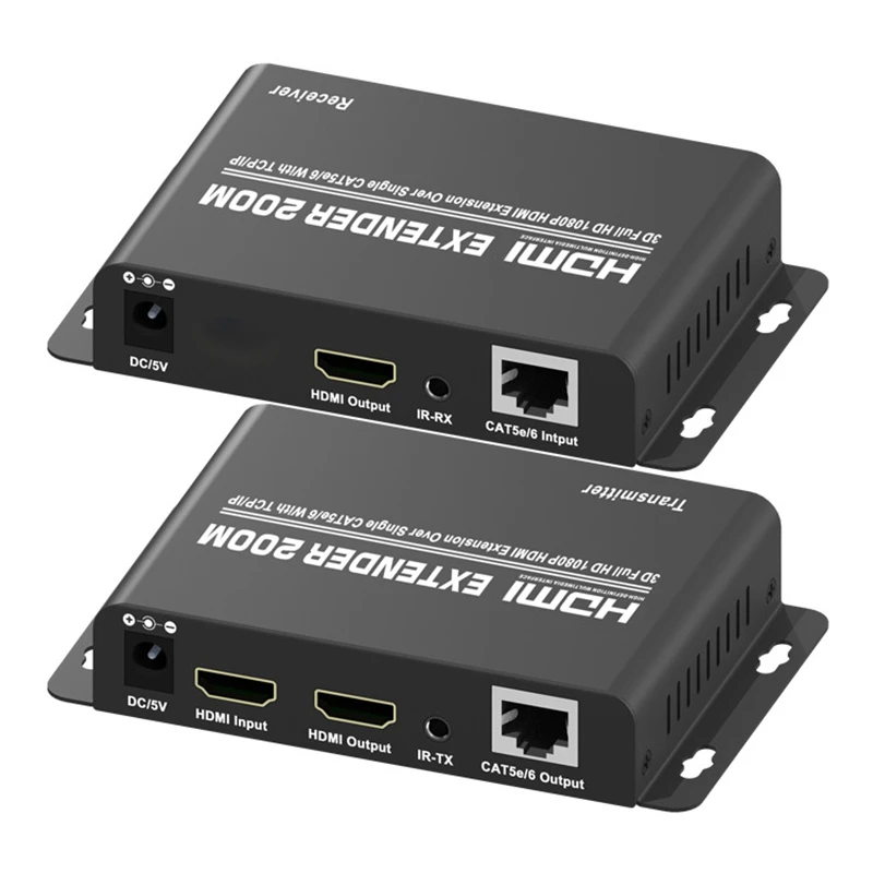 Wireless HDMI Extender 656Ft (200 M) 1080P HDMI Single Network Cable Extender with IR Support TCP/IP
Wireless HDMI Extender 656Ft (200 M) 1080P HDMI Single Network Cable Extender with IR Support TCP/IP