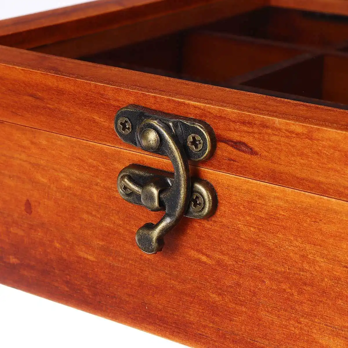 Retro Black/Brown Square Tea Box Wooden Handmade Natural Container Storage Box for Coffee Canddy Tea 9-Slots Window view
Retro Black/Brown Square Tea Box Wooden Handmade Natural Container Storage Box for Coffee Canddy Tea 9-Slots Window view