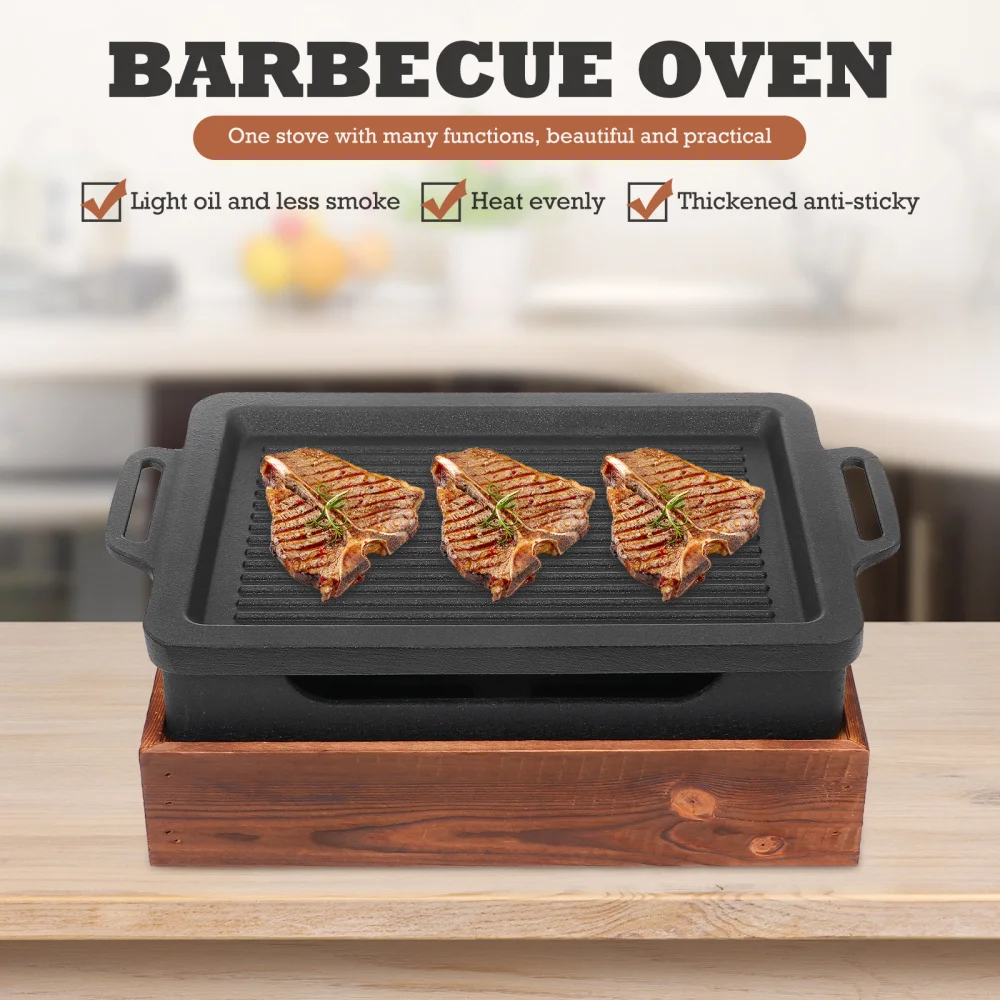 1 Pc Korean Non-stick Barbecue Grill Household Rectangular Iron Grill Meat Grill (Black)
1 Pc Korean Non-stick Barbecue Grill Household Rectangular Iron Grill Meat Grill (Black)