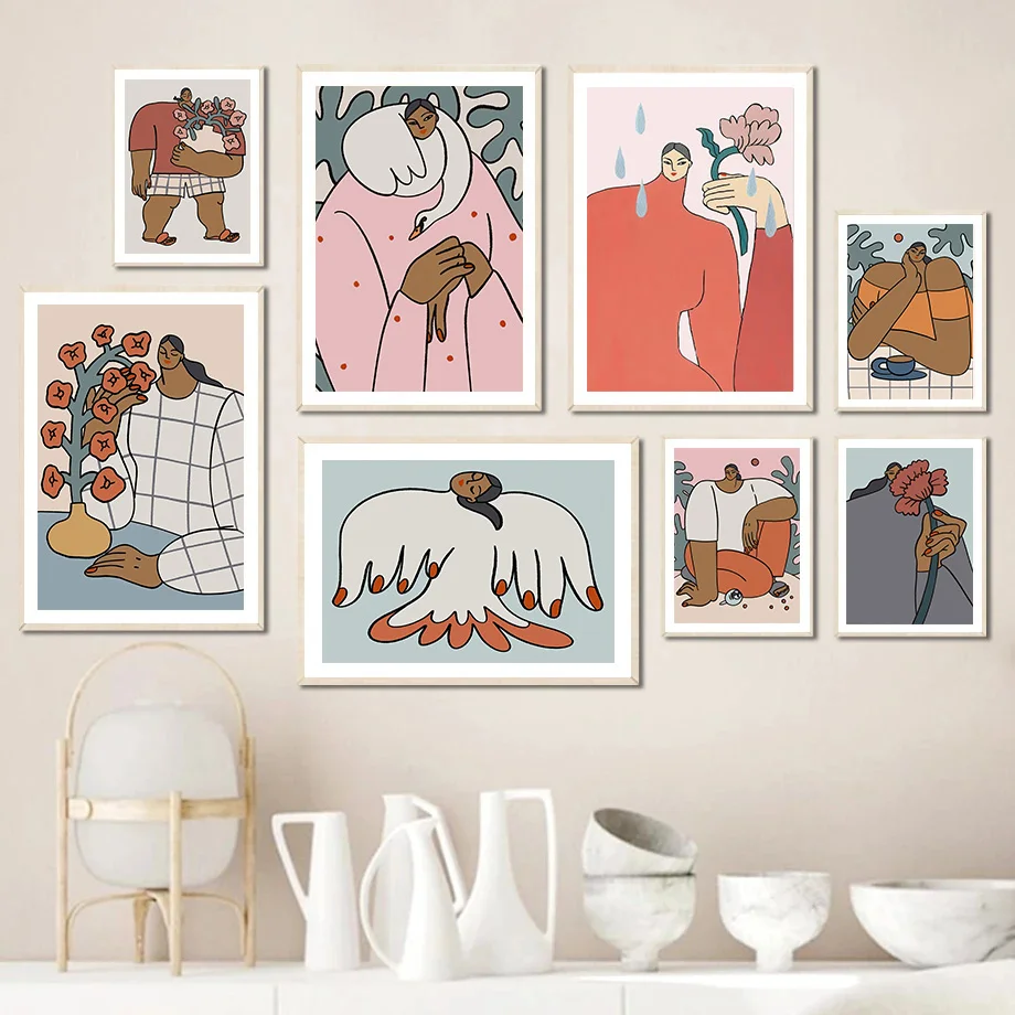 Woman Flower Coffee Bird Self Abstract Wall Art Canvas Painting Nordic Posters And Prints Wall Pictures For Living Room Decor
Woman Flower Coffee Bird Self Abstract Wall Art Canvas Painting Nordic Posters And Prints Wall Pictures For Living Room Decor