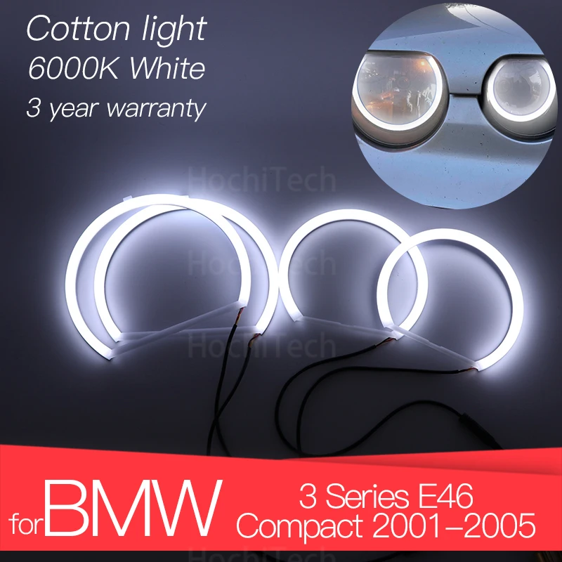 3 Years Warranty Hight Quality LED Angel Eyes Kit Cotton White Halo Ring for BMW 3 Series E46 Compact 2001 2002 2003 2004 2005
3 Years Warranty Hight Quality LED Angel Eyes Kit Cotton White Halo Ring for BMW 3 Series E46 Compact 2001 2002 2003 2004 2005