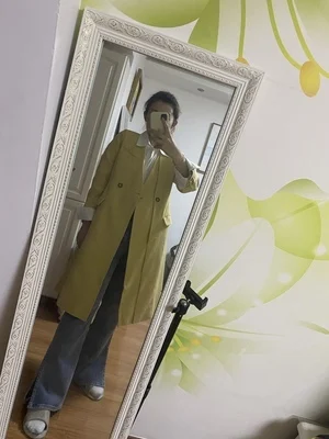 IEQJ Women Korean Style Yellow Double-breasted All-match Blazer New Long Sleeve Loose Jacket Fashion Spring Autumn 2021 3F1467
IEQJ Women Korean Style Yellow Double-breasted All-match Blazer New Long Sleeve Loose Jacket Fashion Spring Autumn 2021 3F1467