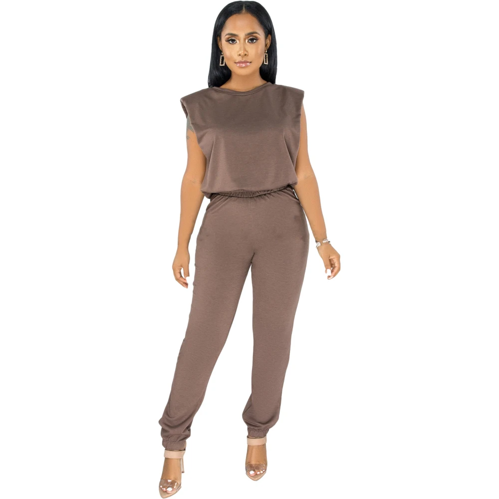 Women Workout Black 2 Piece Sport Set Sweatpants Shoulder Pad Sleeveless Top And Long Pants Two Piece Set Suits Streetwear
Women Workout Black 2 Piece Sport Set Sweatpants Shoulder Pad Sleeveless Top And Long Pants Two Piece Set Suits Streetwear