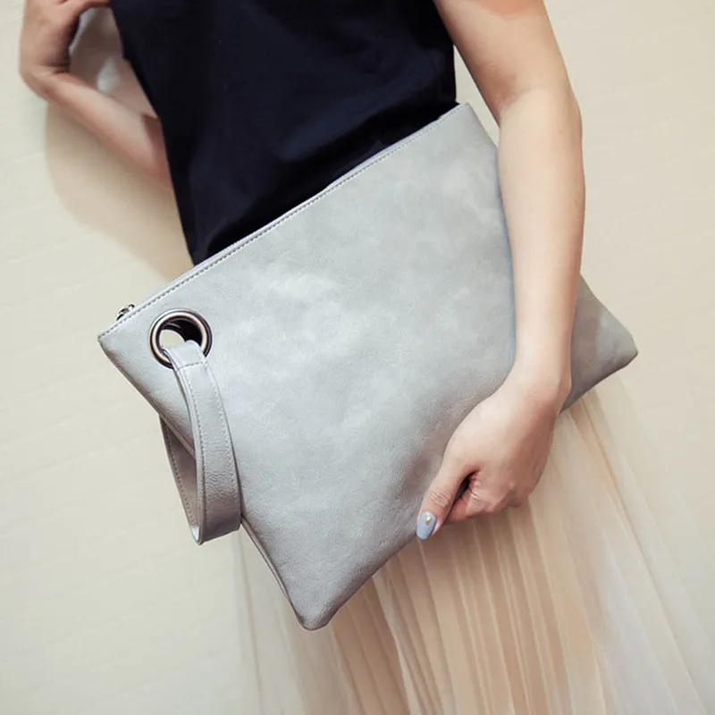 

Большая женская сумка-клатч из искусственной кожи, женские клатчи, сумка-конверт с ремешком на руку, Дамская вечерняя сумочка, кошелек