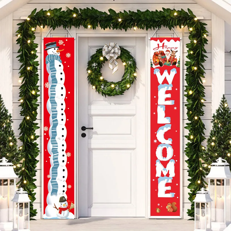 

Надпись "Merry Christmas" для крыльца, декоративные фотообои, рождественские украшения для дома, дверной баннер Navidad 2021
