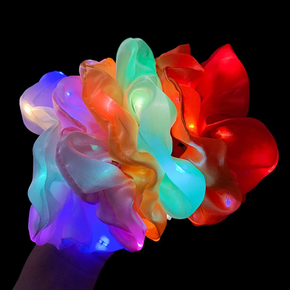 LED Light Girls Women Silk Scrunchie Elastic Handmade Multicolor Hair Band Ponytail Holder Headband Hair Accessories
LED Light Girls Women Silk Scrunchie Elastic Handmade Multicolor Hair Band Ponytail Holder Headband Hair Accessories
