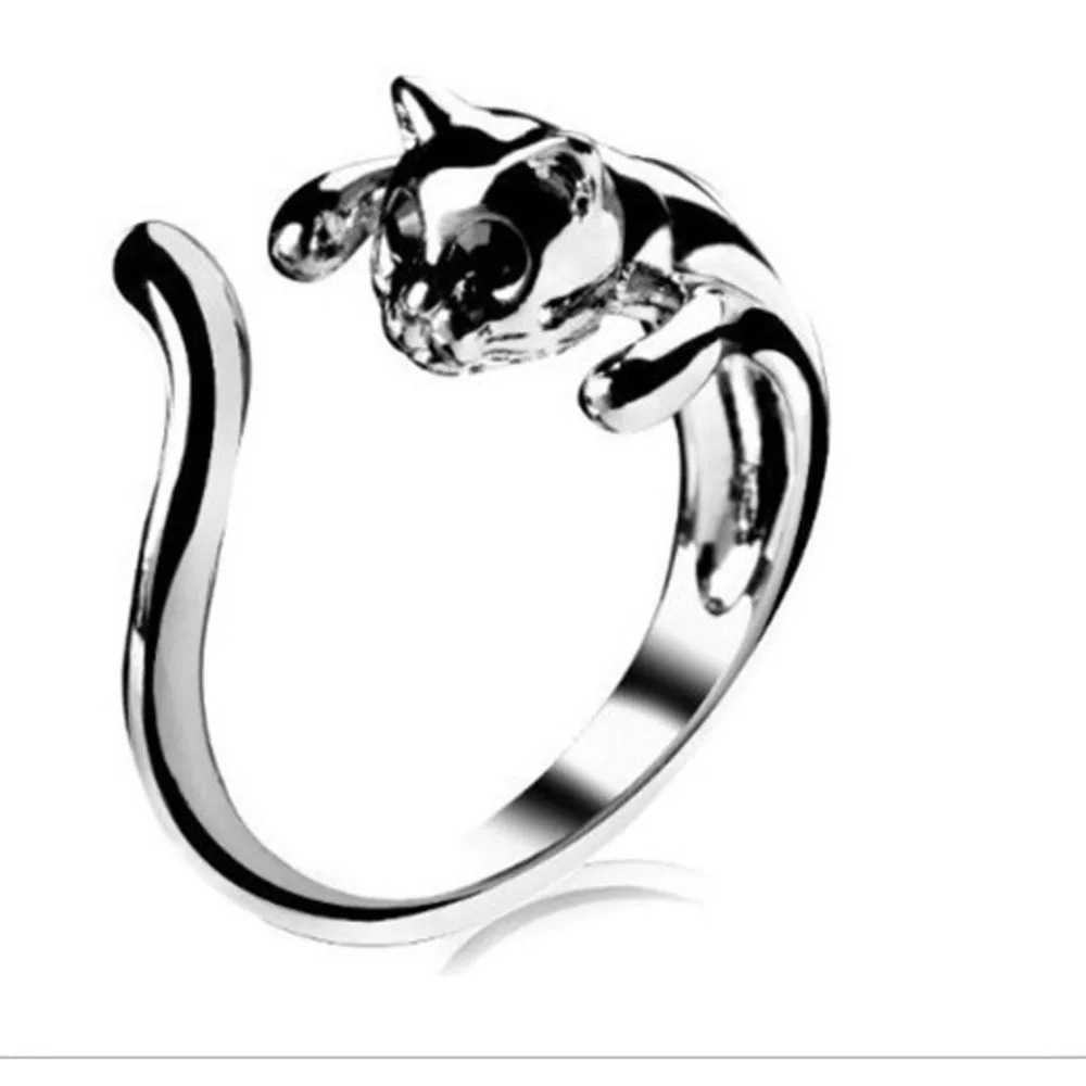 Cute Smooth Open Cat Ring for Women Fashion Shiny Colorful Czech Diamond Cat Eye Ring Punk Animal tail Adjustable Rings
Cute Smooth Open Cat Ring for Women Fashion Shiny Colorful Czech Diamond Cat Eye Ring Punk Animal tail Adjustable Rings