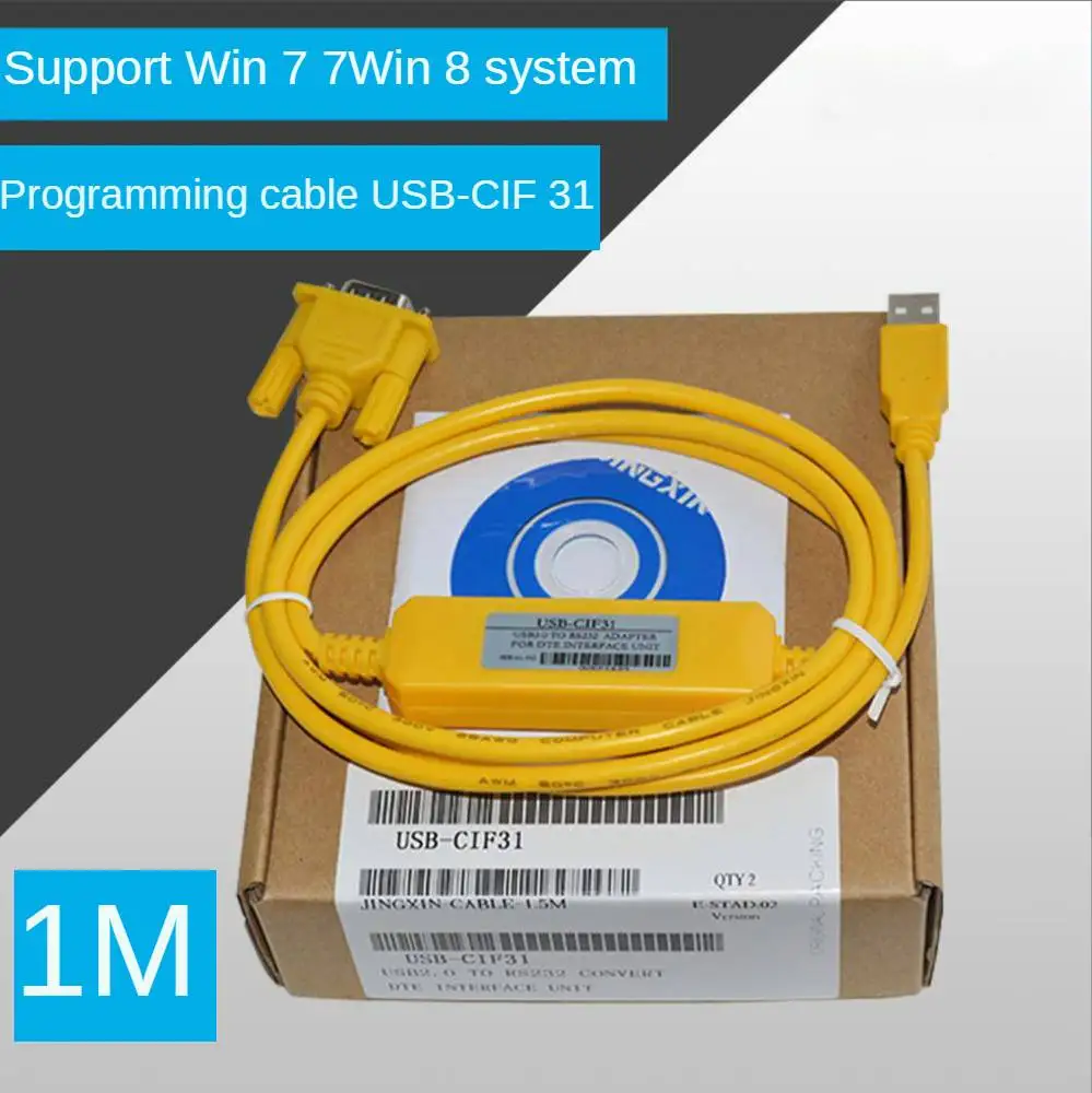 Second-generation Yellow Cable USB To Serial Port 9-pin RS232 PLC Serial Download Cable USB-CIF31 CS1W-CIF31 USB-RS232
Second-generation Yellow Cable USB To Serial Port 9-pin RS232 PLC Serial Download Cable USB-CIF31 CS1W-CIF31 USB-RS232