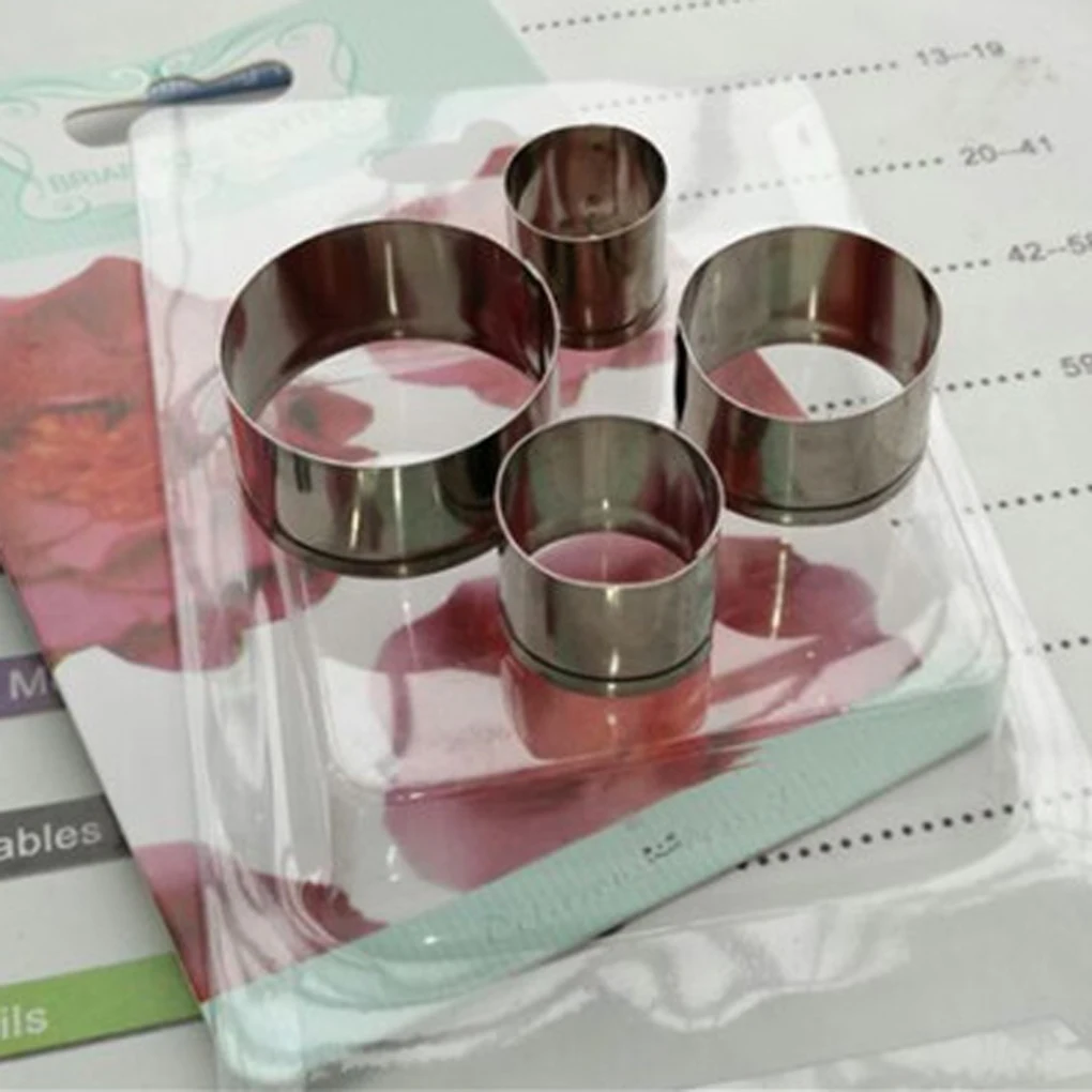 4pcs Stainless Steel Round Circle Cookie Fondant Cake Mould kitchen Supplies baking tools
4pcs Stainless Steel Round Circle Cookie Fondant Cake Mould kitchen Supplies baking tools