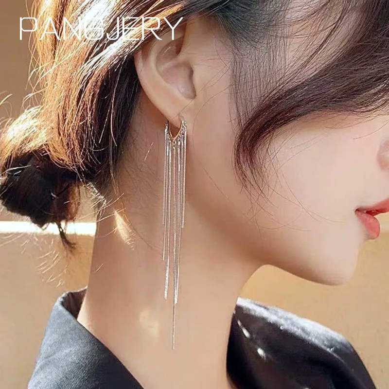 PANGJERY Prevent Allergy 925 Sterling Silver Long Tassel Drop Earrings for Women Exquisite Temperament Wedding Jewelry Gifts
PANGJERY Prevent Allergy 925 Sterling Silver Long Tassel Drop Earrings for Women Exquisite Temperament Wedding Jewelry Gifts
