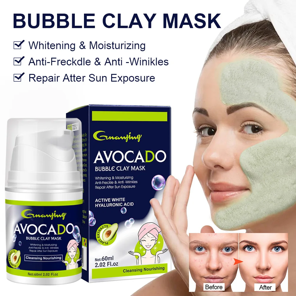 Avocado Bubble Clay Mask Deep Purifying Mask Rich Foam Deep Pore Cleansing Blackhead Remover Facial Cleaning Mask
Avocado Bubble Clay Mask Deep Purifying Mask Rich Foam Deep Pore Cleansing Blackhead Remover Facial Cleaning Mask