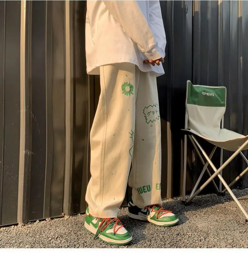 New printed women's pants trendy loose casual men's straight-leg pants versatile trousers high quality women bottoms pants
New printed women's pants trendy loose casual men's straight-leg pants versatile trousers high quality women bottoms pants