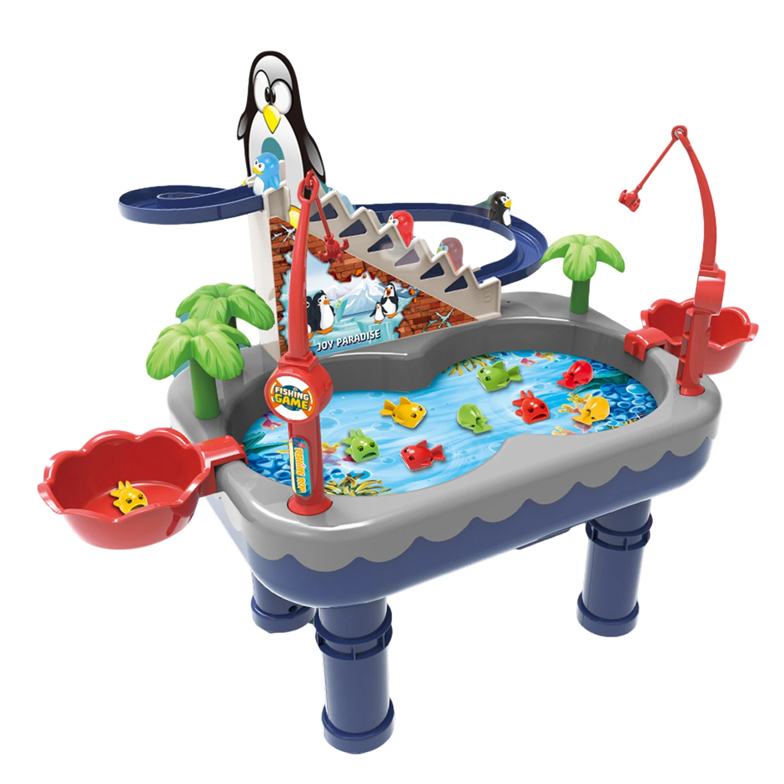 Penguin Climbing Stairs Magnetic Fishing Game Toy Electronic Fishing Toy With Stair Slide And Pond Gifts For Boys And Girls
Penguin Climbing Stairs Magnetic Fishing Game Toy Electronic Fishing Toy With Stair Slide And Pond Gifts For Boys And Girls