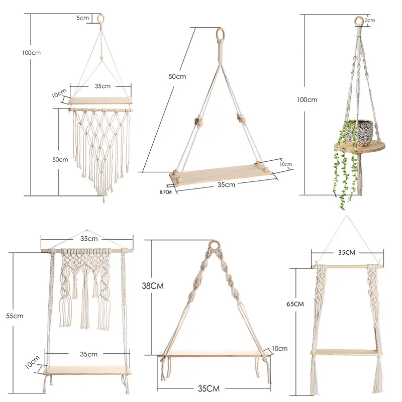 Macrame Shelves for Bedroom & Plant Boho Decoration Home Wall Decor Wooden Wall Shelf Candle Holder Floating Shelves Gift
Macrame Shelves for Bedroom & Plant Boho Decoration Home Wall Decor Wooden Wall Shelf Candle Holder Floating Shelves Gift