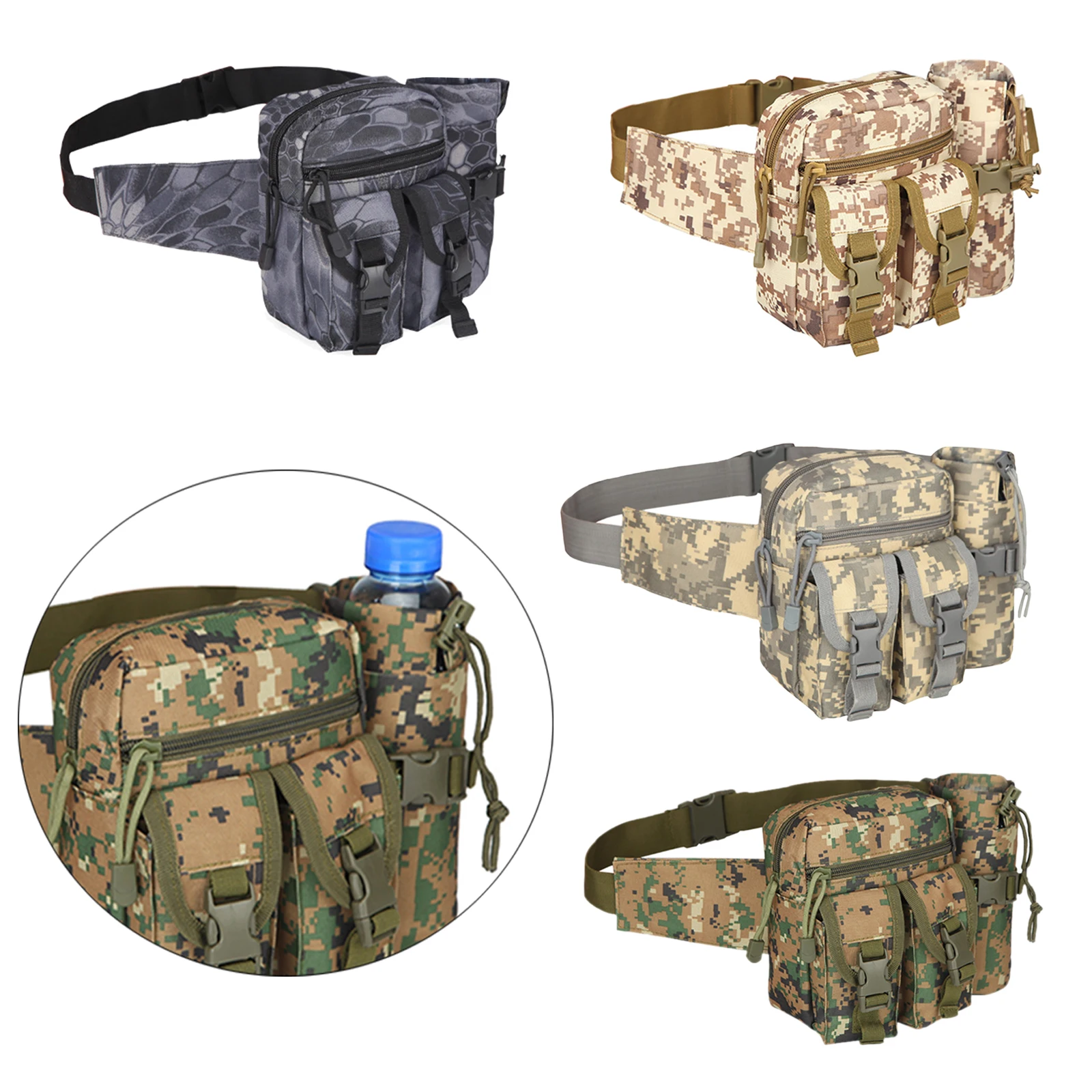 Outdoor Waist Pack Hiking Waterproof Army Climbing Fishing Camping Belt Bag Water Bottle Holder Pouch Waterproof
Outdoor Waist Pack Hiking Waterproof Army Climbing Fishing Camping Belt Bag Water Bottle Holder Pouch Waterproof