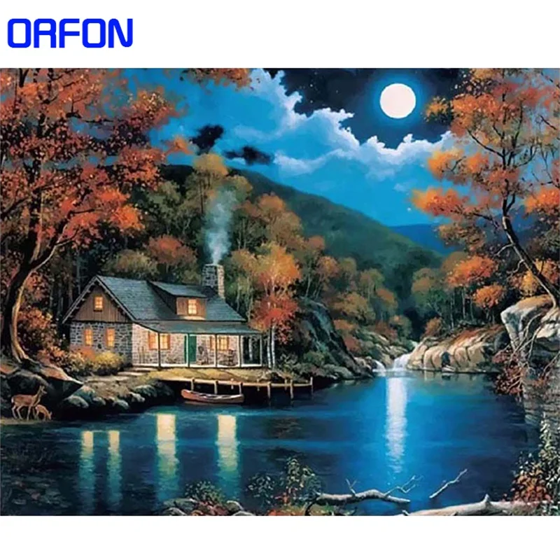 ORFONDiy Painting By Night view Art Picture Acrylic Painting On Canvas Handpainted For Living Room Artwork 40x50cm
ORFONDiy Painting By Night view Art Picture Acrylic Painting On Canvas Handpainted For Living Room Artwork 40x50cm