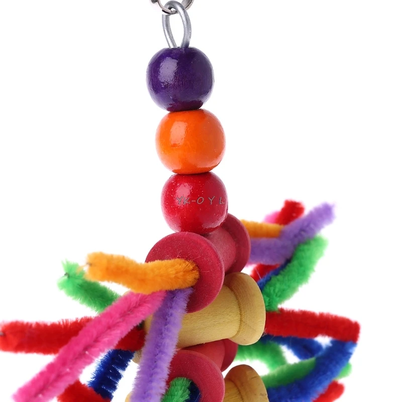 Жевательные игрушки для попугая многоцветная Птица Попугай кусая Веревка качели