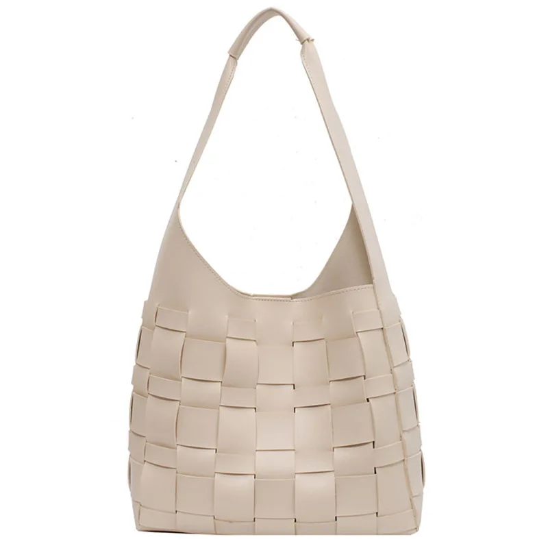 PU Leather Weave Casual Tote Bag Vintage Luxury Handbag for Women 2021 Designer Fashion Shoulder Bag Female Brand Big Bucket Bag
PU Leather Weave Casual Tote Bag Vintage Luxury Handbag for Women 2021 Designer Fashion Shoulder Bag Female Brand Big Bucket Bag
