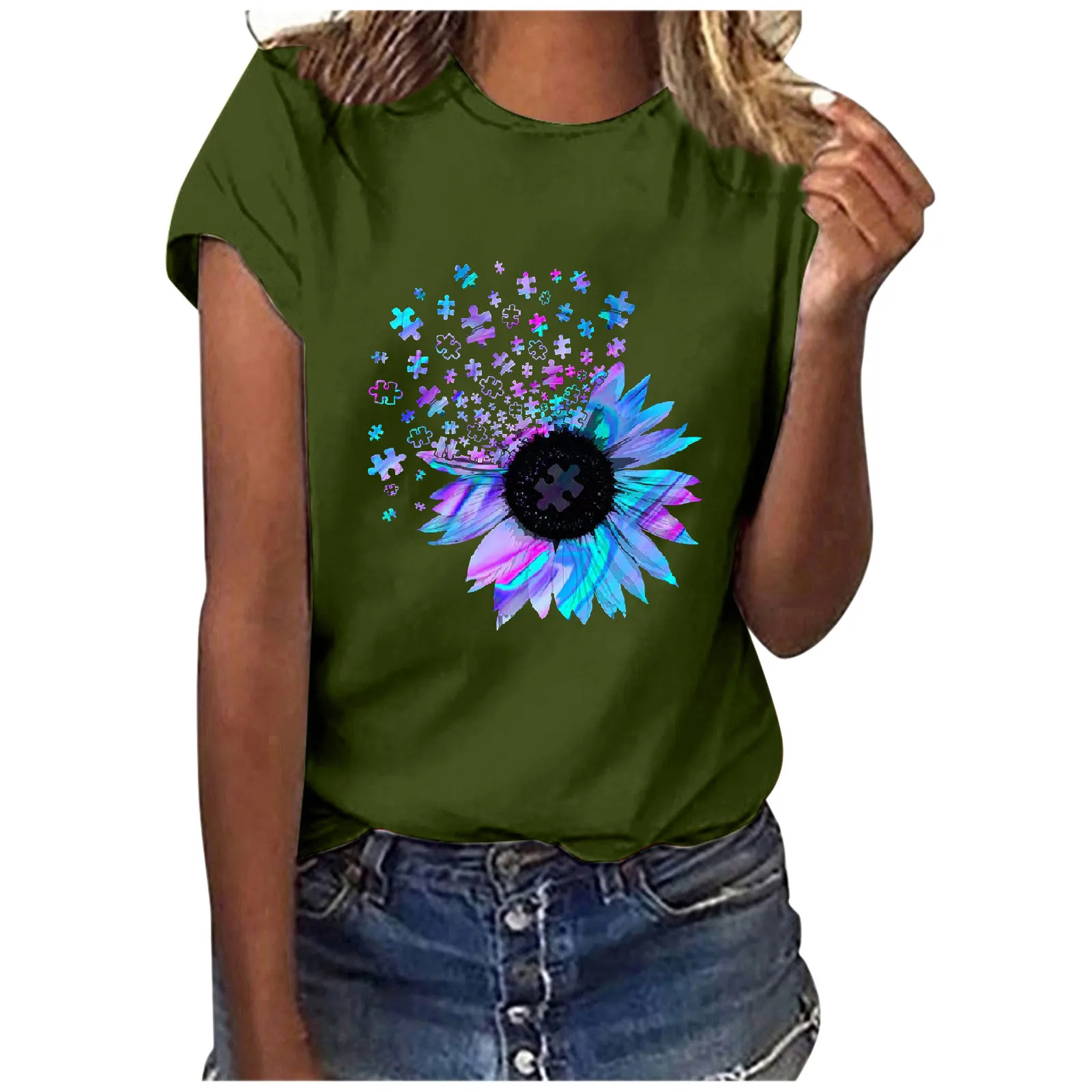 Women T Shirt Casual Letter Flower Printing Ladies Tops Women Clothing Short Sleeves O-neck T-shirt Blusas Mujer De Moda
Women T Shirt Casual Letter Flower Printing Ladies Tops Women Clothing Short Sleeves O-neck T-shirt Blusas Mujer De Moda