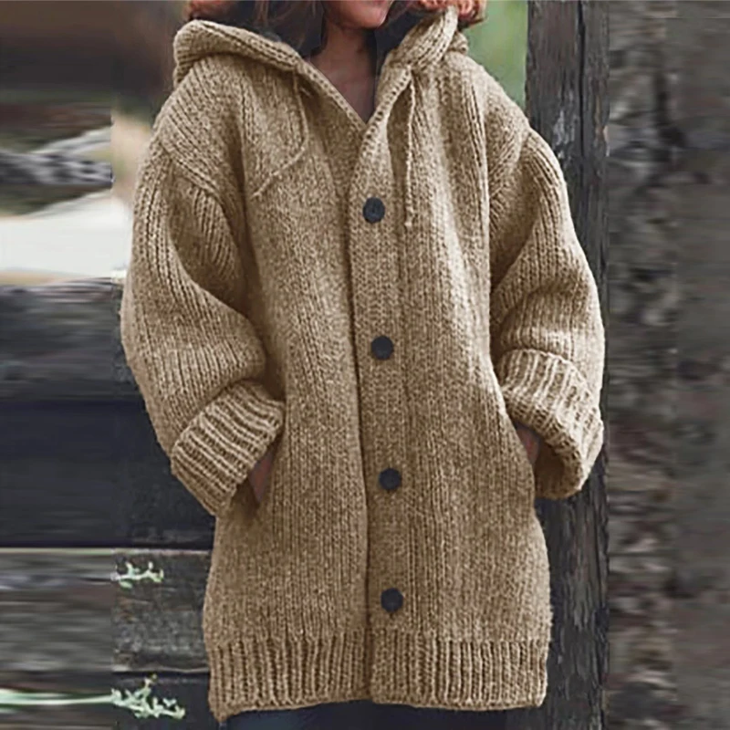 2021 Winter Knitted Women Warm Coat Fashion Turn-down Single Breasted Solid Color Pockets Ladies Jacket Vintage Loose Outwear
2021 Winter Knitted Women Warm Coat Fashion Turn-down Single Breasted Solid Color Pockets Ladies Jacket Vintage Loose Outwear