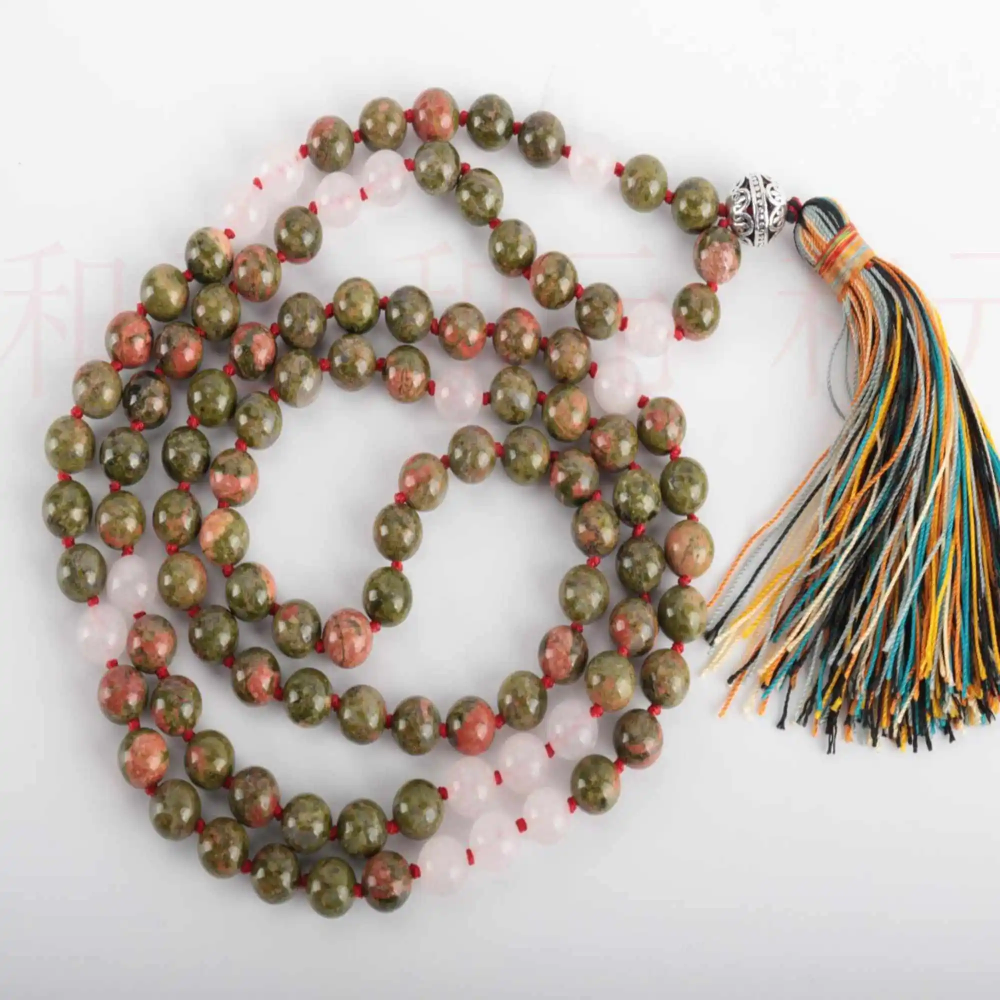 8mm 108 knot green epidote Pink Crystal tibet silver necklace Pray Handmade Lucky Spirituality Chakra Practice National Style
8mm 108 knot green epidote Pink Crystal tibet silver necklace Pray Handmade Lucky Spirituality Chakra Practice National Style