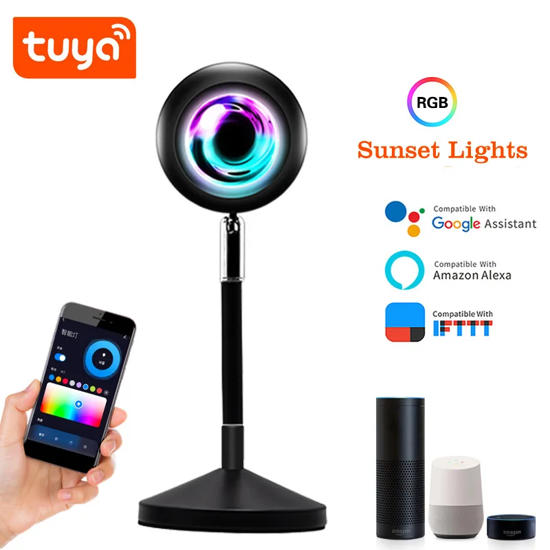 Tuya Sunset Light Atmosphere Light WIFI Bluetooth Smart Voice Control Live Projection Sunset Light APP Remote Control
Tuya Sunset Light Atmosphere Light WIFI Bluetooth Smart Voice Control Live Projection Sunset Light APP Remote Control