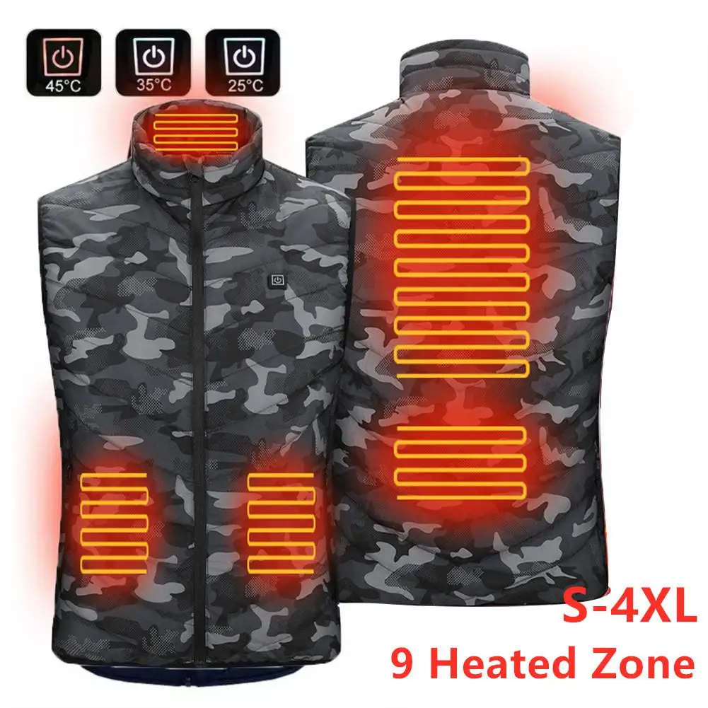 New 9 Heated Vest Jacket Fashion Men Women Coat Clothes Intelligent Electric Heating Thermal Warm Clothes Winter Heated Hunting
New 9 Heated Vest Jacket Fashion Men Women Coat Clothes Intelligent Electric Heating Thermal Warm Clothes Winter Heated Hunting