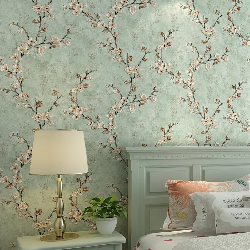 Beige Green Non Woven Wallpaper 3D Floral Wall Sticker Home Bedroom Living Room Girls Room Decor Wallpapers 10m Roll Papers hote
Beige Green Non Woven Wallpaper 3D Floral Wall Sticker Home Bedroom Living Room Girls Room Decor Wallpapers 10m Roll Papers hote