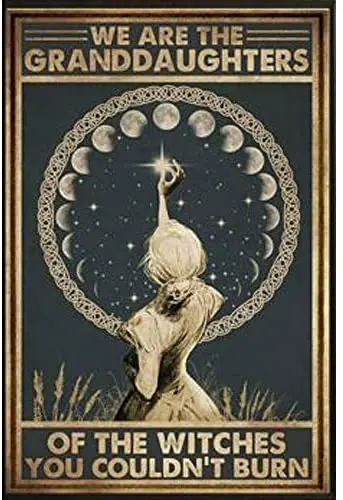 Мы-внучки ведьмаков, винтажные металлические жестяные знаки, Настенный декор для бара, кафе, железная живопись, 8x12 дюймов
Мы-внучки ведьмаков, винтажные металлические жестяные знаки, Настенный декор для бара, кафе, железная живопись, 8x12 дюймов