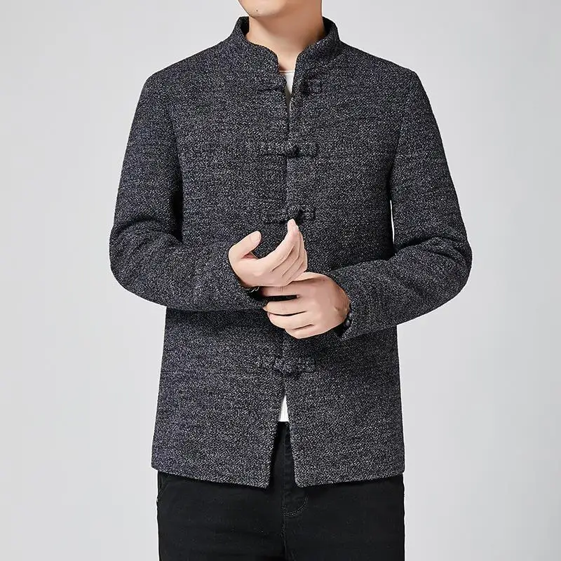 Windbreaker Men's Chinese Style Coat Autumn Winter New Men Jacket Slim Fitting Standing Collar Cashmere Coat Men's Wool Cardigan
Windbreaker Men's Chinese Style Coat Autumn Winter New Men Jacket Slim Fitting Standing Collar Cashmere Coat Men's Wool Cardigan