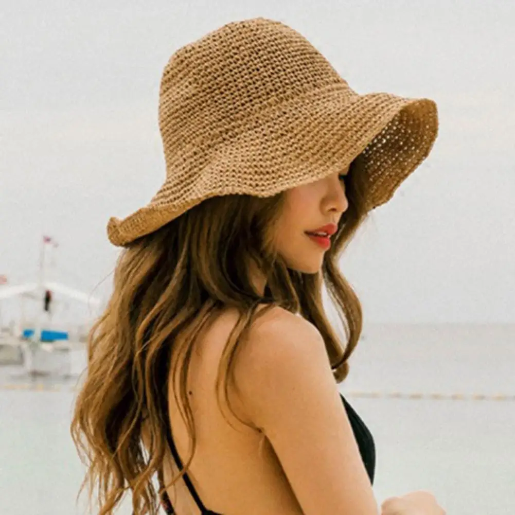Fashion Ladies Summer Sun Hats Women Panama Straw Anti-ultraviolet Foldable Beach Hats Foldable Solid Color Wide Brim Floppy
Fashion Ladies Summer Sun Hats Women Panama Straw Anti-ultraviolet Foldable Beach Hats Foldable Solid Color Wide Brim Floppy