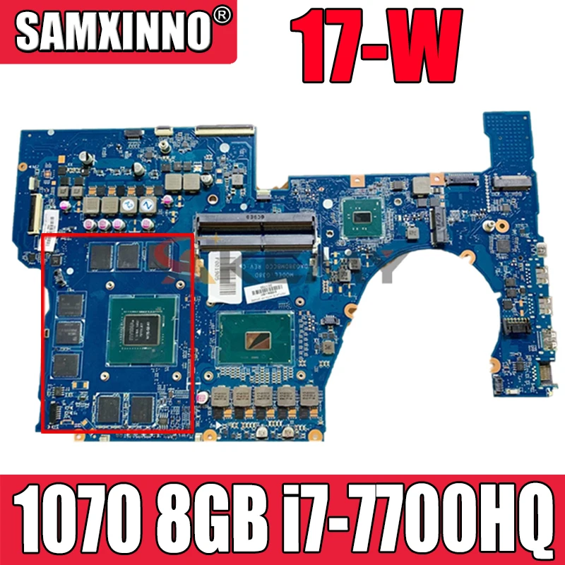 Материнская плата для ноутбука HP OMEN 17-W TPN-Q174, 915554-601, DAG38DMBCC0 G38D, материнская плата DSC 1070, 8 ГБ, i7-7700HQ WIN
Материнская плата для ноутбука HP OMEN 17-W TPN-Q174, 915554-601, DAG38DMBCC0 G38D, материнская плата DSC 1070, 8 ГБ, i7-7700HQ WIN