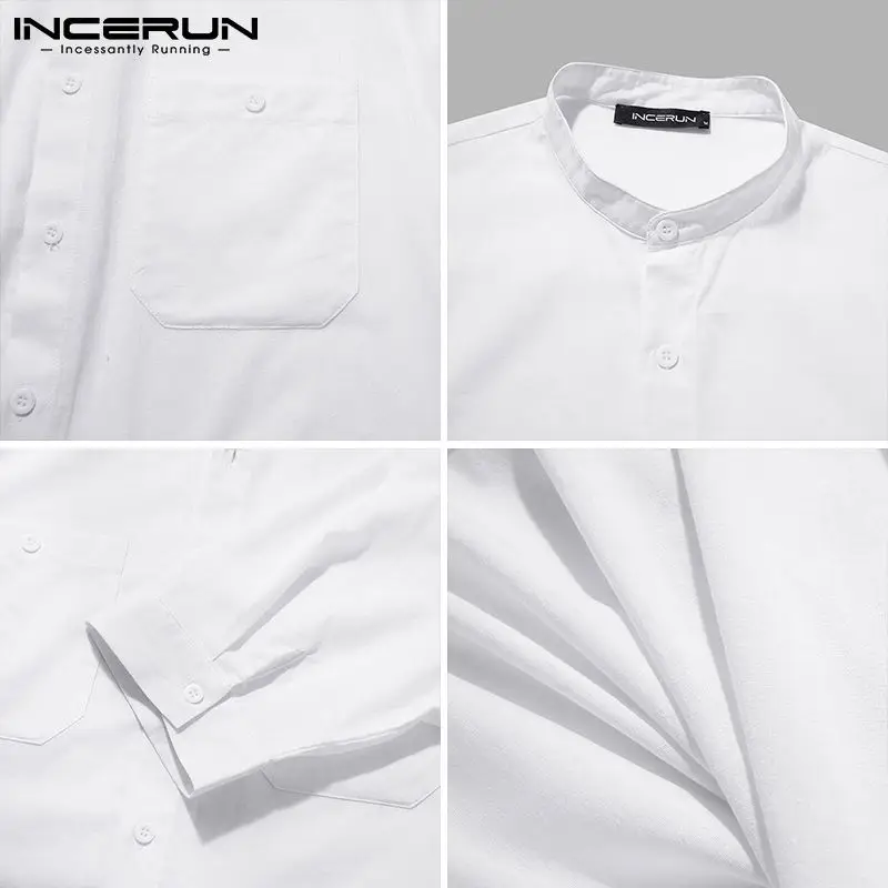 INCERUN Vintage Solid Color Men Shirts Half Sleeve Stand Collar Blouse Male Leisure Pockets Camisa Summer Buttons Chemise S-5XL
INCERUN Vintage Solid Color Men Shirts Half Sleeve Stand Collar Blouse Male Leisure Pockets Camisa Summer Buttons Chemise S-5XL
