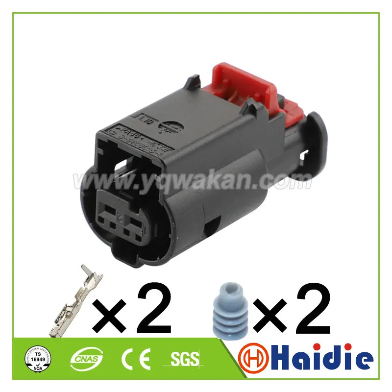 

2sets 2pin Auto housing waterproof plug wiring harness cable connector 0-2208915-1