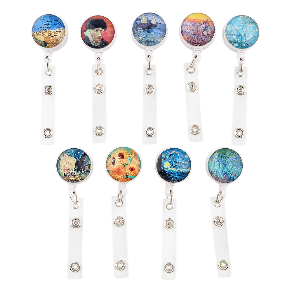 LX641 Van Gogh Hot Sales Retractable Nurse Badge Reel Clip Cartoon Medicine Doctor Students IC ID Card Badge Holder
LX641 Van Gogh Hot Sales Retractable Nurse Badge Reel Clip Cartoon Medicine Doctor Students IC ID Card Badge Holder