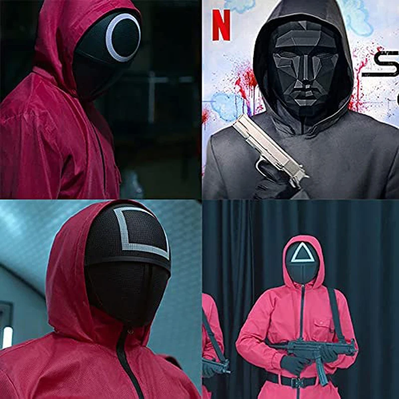 TV Squid Game Mask Cosplay Masquerade Accessories Halloween Props Black Face Masks Costume Squid Game Adult Boy Girl Party Mask
TV Squid Game Mask Cosplay Masquerade Accessories Halloween Props Black Face Masks Costume Squid Game Adult Boy Girl Party Mask