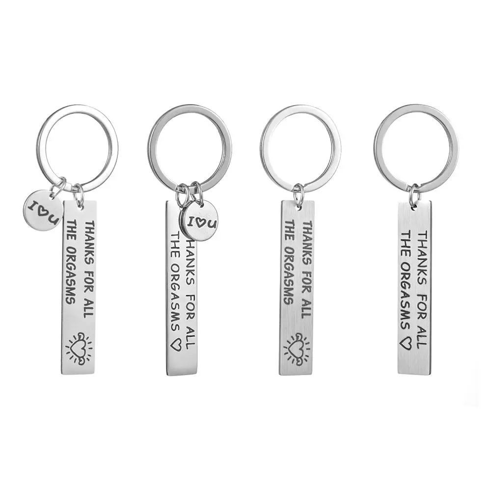 

Steel Funny Gift Accessories I Love You Couple Keyring Boyfriend Husband Gift Thanks for All The Orgasms Key Chain
