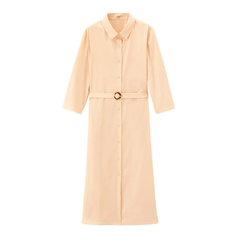 INMAN Women's Dress Shows Thin Loose Lapel Elegant Temperament Short Sleeve With Belt Onepiece
INMAN Women's Dress Shows Thin Loose Lapel Elegant Temperament Short Sleeve With Belt Onepiece