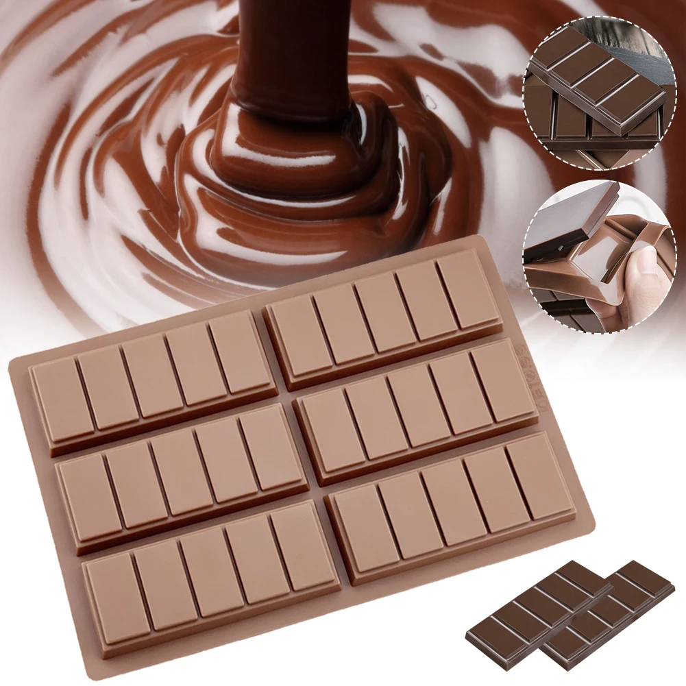 Chocolate Bar Candy Professional Silicone Mould 6 Cell 5 Section Home Garden Kitchen Dining Bar Bakeware Cake Tools
Chocolate Bar Candy Professional Silicone Mould 6 Cell 5 Section Home Garden Kitchen Dining Bar Bakeware Cake Tools
