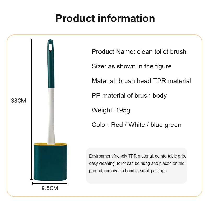 Removable Handle Silicone Toilet Brush with Long Handle Gap Soft Toilet Brush Wall-mounted Toilet Brush Toilet Cleaning Brush
Removable Handle Silicone Toilet Brush with Long Handle Gap Soft Toilet Brush Wall-mounted Toilet Brush Toilet Cleaning Brush