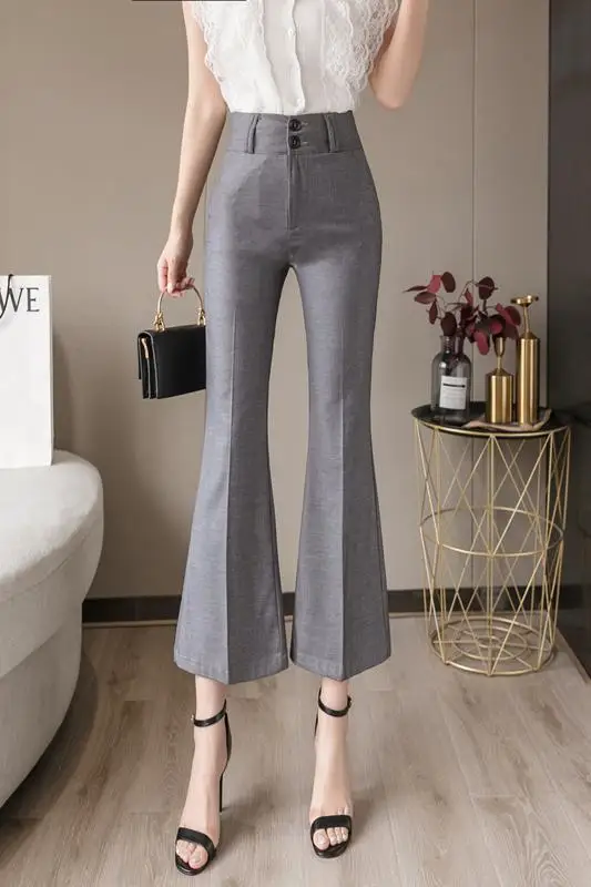 Design Office Lady Women's Trousers Korean Style High Waist Pants OL Capris Pantalones Mujer Cintura Alta Pantalon Femme 
Design Office Lady Women's Trousers Korean Style High Waist Pants OL Capris Pantalones Mujer Cintura Alta Pantalon Femme