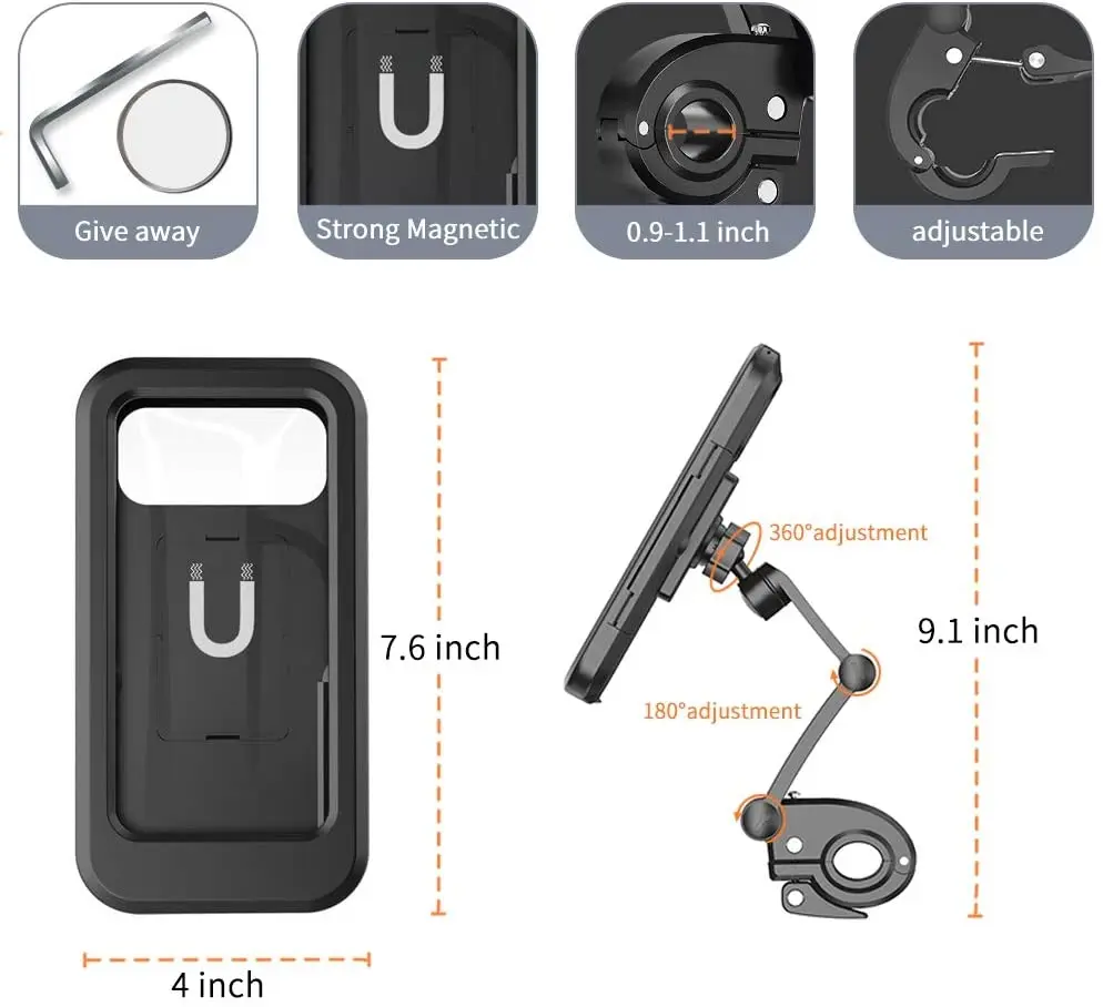 XMXCZ Bike Phone Mount Waterproof Universal Cell Phone Holder Stand Anti-Shake for Motorcycle Bike Handlebars GPS For HuaWei
XMXCZ Bike Phone Mount Waterproof Universal Cell Phone Holder Stand Anti-Shake for Motorcycle Bike Handlebars GPS For HuaWei