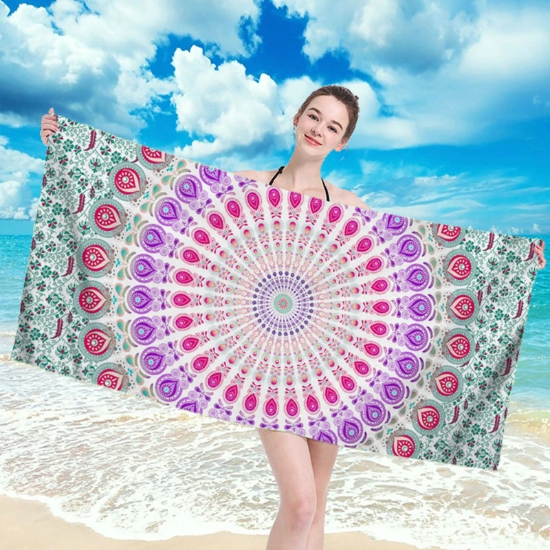 Summer Microfiber Quick Dry Beach Towel Bohemian Geometric Floral Mandala Printed Sports Swimming Pool Absorbent Blanket
Summer Microfiber Quick Dry Beach Towel Bohemian Geometric Floral Mandala Printed Sports Swimming Pool Absorbent Blanket
