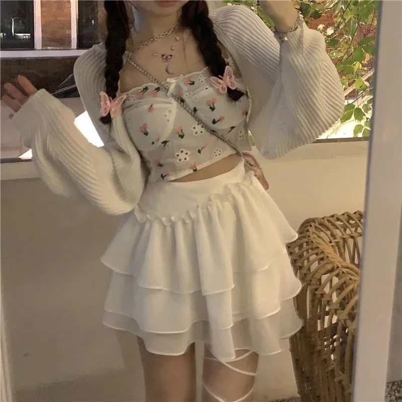 Summer Harajuku Sexy Mini Skirt Women A-Line Korean White Sweet Fairy Skirts Female Beach Holiday Chic Kawaii Y2k Clothes 2021
Summer Harajuku Sexy Mini Skirt Women A-Line Korean White Sweet Fairy Skirts Female Beach Holiday Chic Kawaii Y2k Clothes 2021