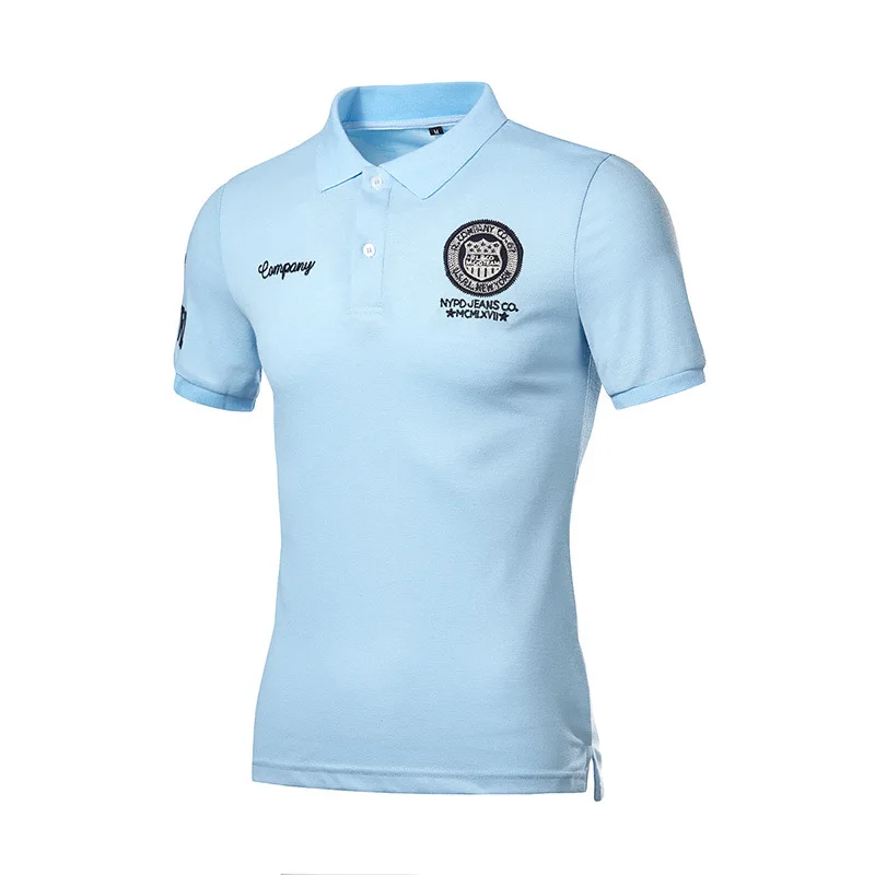 New Fashion Medal Embroidery Men's Polo Shirts Solid Color Korean Slim-fit Short Sleeve Tee Camisas De Hombre Summer Mens Shirt
New Fashion Medal Embroidery Men's Polo Shirts Solid Color Korean Slim-fit Short Sleeve Tee Camisas De Hombre Summer Mens Shirt